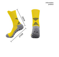 Chaussettes de sport de football pour hommes adultes, entraînement de fitness, cheville, avec logo sur le revers, saison printemps, semelle en caoutchouc antidérapante, respirante