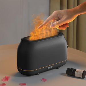 Simulated Flame Humidifier 0.5-1L USB Powered Silent Night <b>Light</b> Home Office Desktop Aroma Diffuser - Product Image 1