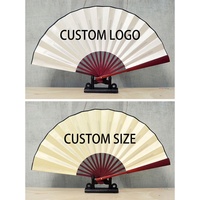Abanico Plegable de Bambú Personalizado para Danza Tai, Artes Marciales, Kung Fu y Música Tradicional China, de Color Sólido, para Espectáculos Escénicos