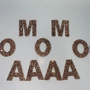 Oro Hotfix lettere strass, completo alfabeto <span class=keywords><strong>A-Z</strong></span> Patch strass con adesivo, maglia lettere Bling - Product Image 1