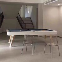 Mesa de Billar Americana Negra de 8 pies para el Hogar, Mesa de Billar Estándar de Madera de Haya para Familias con Taco de Billar Incluido