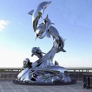 Large Landscape Stainless Steel Sculpture Custom <b>Mirror</b> Metal Hollowed-Out <b>Square</b> Guangdong Outdoor Campus City Landmark Source - Product Image 1