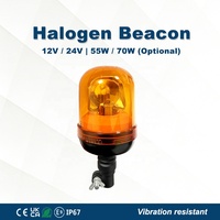 Feux de signalisation à haute puissance 12v 24v, balise clignotante, lumière d'avertissement 50w 70w, balise halogène ambre avec nouvelle ampoule haute puissance