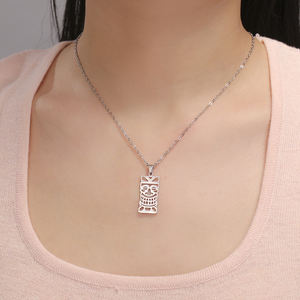 Myshape Tiki Totem Collar Pueblo Indígena Máscara Cultura Tribal Colgante Geométrico Joyería de Acero Inoxidable - Product Image 5