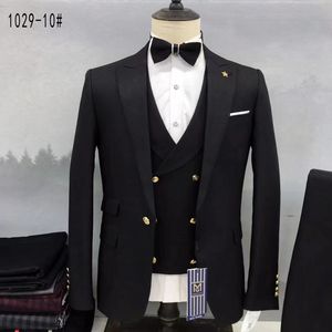 2024 Mannen Business 3 Stuks Slank Kantoor Pak Hoge Kwaliteit Mannen Pakken Nieuwste <span class=keywords><strong>Design</strong></span> Formele Blazer - Product Image 2