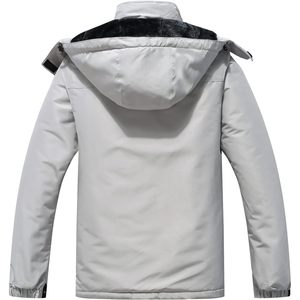 Moerdeng Chaqueta de esquí para mujer, abrigo cálido de invierno con capucha, impermeable, forro polar, chaqueta de snowboard para senderismo y viajes - Product Image 4