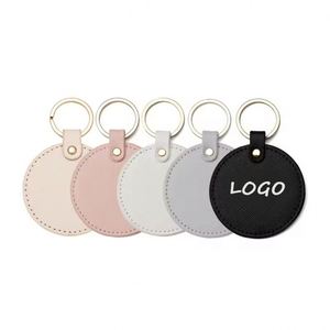 Breloque de sac ronde en PU, pendentif mignon pêche, porte-clés de voiture, porte-clés cœur, porte-clés en cuir en gros - Product Image 1