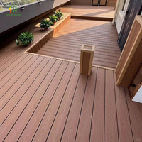 Plancher de terrasse extérieur en WPC solide, imperméable, antidérapant, résistant aux UV, pour cour, véranda, villa