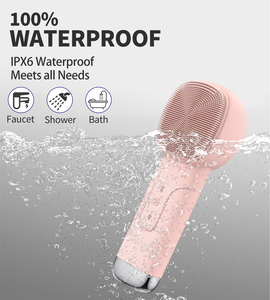 Appareil de nettoyage du visage en silicone, lumière rouge et bleue, vibration, compresse chaude et froide, outil de massage électrique, batterie intégrée - Product Image 5