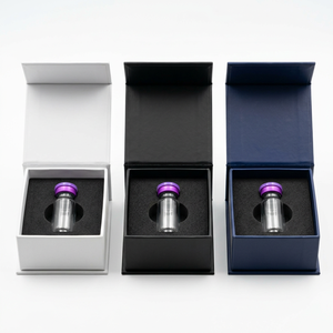 Boîte d'emballage magnétique rigide professionnelle pour flacon unique, idéale pour l'échantillonnage et le stockage de peptides de haute valeur en recherche. - Product Image 1