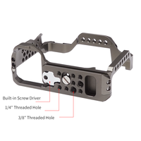 Cage pour caméra Poyinco noire pour A7S III / A7S3, en aluminium, compatible avec la base Arca et les rails NATO, pour stabilisateur RS