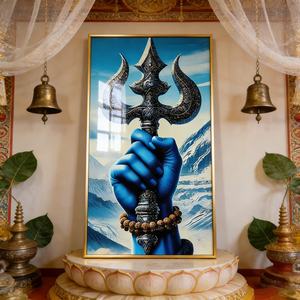 Decoración Islámica para el Hogar, Pintura en Porcelana de Cristal con Impresión HD Azul, Arte de Pared LED para Sala de Estar, Venta al Por Mayor de Fábrica, Personalizable - Product Image 2