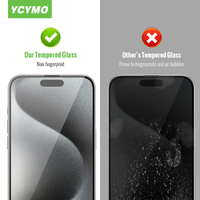 Protecteur d'écran anti-rayures pour iPhone 16 Pro, verre trempé transparent HD 9H pour téléphone portable, iPhone 15 14 13 12 Pro Max Plus