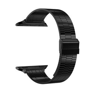 Compatible avec Watch 11 & Ultra 2, bracelet de montre en acier inoxydable avec fermoir à clipser, modèle Aixian <span class=keywords><strong>Nu</strong></span> PG-Arsenal, trois perles - Product Image 5