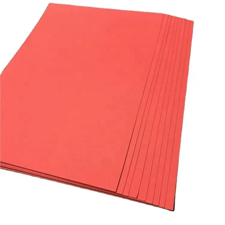 Çin fabrika kırmızı kağıt kartı renkli kağıt kartı renkli sunta renkli ambalaj kağıdı toptan
