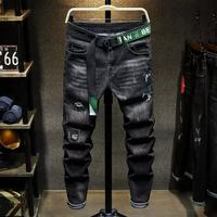 Surplus de stock : Jeans droits pour hommes en denim de printemps, coupe mi-formelle, en coton biologique, résistant à la décoloration, tie-dye, à prix très bas