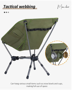 Chaise de camping pliante compacte et portable en aluminium kaki pour pique-nique en extérieur, ultra-légère, triangulaire, pour randonnée, fabriquée en usine - Product Image 4