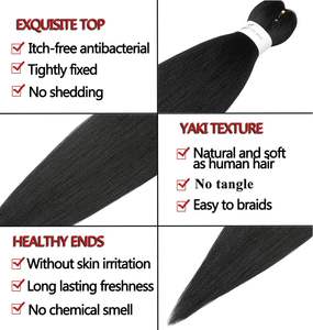 Extensions per capelli intrecciati giganti in fibra coreana pre-stirata effetto Yaki <span class=keywords><strong>con</strong></span> colore sfumato, all'ingrosso per donna - Treccine natalizie - Product Image 2