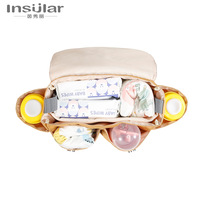 Sac de poussette organisateur de poussette pour bébé nouvelle marque Insular landau fauteuil roulant chariot organisateur sac suspendu porte-bouteille de lait avec crochets