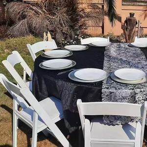 Wimbledon Style White Plastic Resin <strong>Chair</strong> <strong>Padding</strong> Folding <strong>Chairs</strong> for Events Wedding Garden Hotel <strong>Chairs</strong> with Backrest - Product Image 4