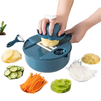 Multifunctionele keukenhulp voor het snijden van groenten, handmatige groentesnijder voor wortelen en aardappelen, van PC-plastic, milieuvriendelijk kookgerei
