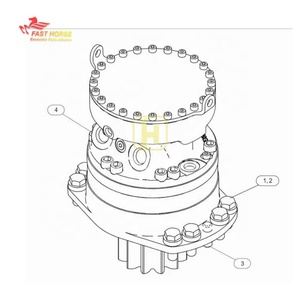 Hangood Slew Reduction E307E E308 Swing Gearbox for Cat Excavator 589-5725 5895725 Swing Device <b>Gear</b> <b>Box</b> - Product Image 6
