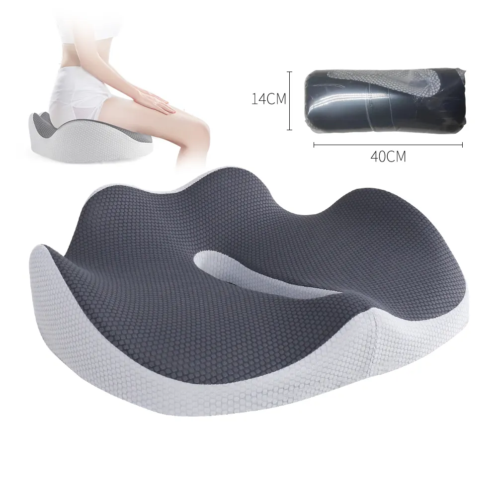 Cổ tử cung Pain Relief Ergonomic có thể tháo rời Bìa ghế thiết kế văn phòng chống trượt bộ nhớ bọt chỉnh hình ghế đệm Pad