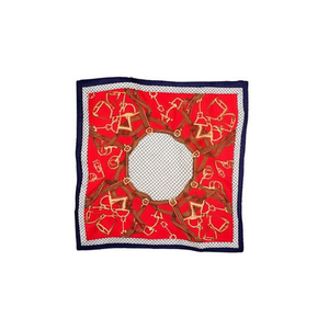 Sciarpa quadrata Lorw 70x70 cm con motivo a catena, accessorio moda per donna - Product Image 2