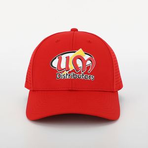 Casquette de baseball rouge perforée en polyester 100% de haute qualité pour adultes 6 panneaux avec logo personnalisé en gros, Gorras à trous découpés au laser, chapeau de papa de sport - Product Image 2