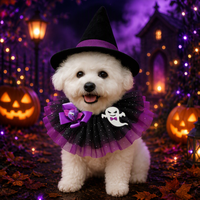 Bandana mignon pour chien Halloween, foulard triangulaire amusant pour chat, accessoires de costume de fête, bavoir anti-salive pour chiot