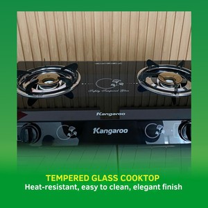 Kangaroo Gas <b>Stove</b> glass body, Magneto Made in Vietnam Double burner Cooker <b>Stove</b> Tabletop Double Gas Cooker Kitchen - Product Image 4