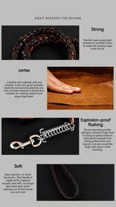 Ensemble de collier et laisse de <span class=keywords><strong>chien</strong></span> réfléchissant plus léger rembourré avec des colliers de <span class=keywords><strong>chien</strong></span> en cuir réglables respirants doux pour l'entraînement - Product Image 2