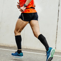 Manchon de compression doux et respirant pour mollet antidérapant Protège-tibias de football Manchon de soutien pour mollet de sport évacuant l'humidité