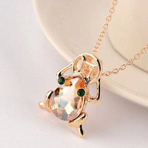 Collana con ciondolo rospo Feng Shui per donna e uomo collana placcata in oro con ciondoli serie <span class=keywords><strong>Folklore</strong></span> cinese - Product Image 3