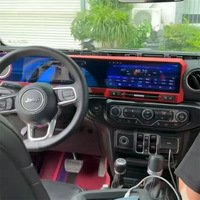 Sistem Navigasi Android Terintegrasi 123+123 inci untuk Jeep Wrangler yang Kompatibel, Dilengkapi Layar TFT dan Dashboard Octa-core