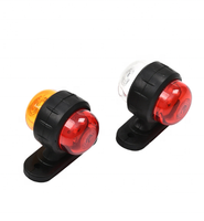 Luz Indicadora Lateral LED de Doble Color Rojo, Blanco y Ámbar de 12V 24V en Oferta, Lámpara de Señalización para Remolques, Camiones, Autocaravanas