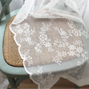 <b>Lace</b> <b>Curtains</b> White Gray Semi Shading Rod Pocket Left Right Biparting Open Translucent Balcony Gauze WX 3200 - Product Image 4