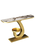 Console d'entrée en ardoise de luxe léger, table décorative moderne pour la maison, mobilier pour hôtel et appartement, à placer contre le mur face à la porte