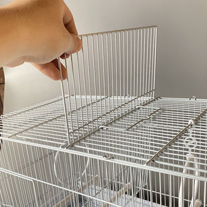 Fabrika toptan yeni tasarlanmış yüksek kaliteli 58*32*37cm çift alanlarda büyük kuş kafesi yetiştiriciliği kuş kafesi papağan kafesi - Product Image 6