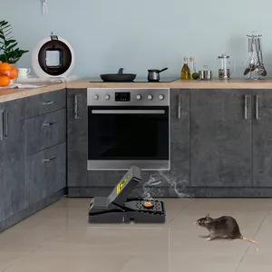 Perangkap tikus polistirena dengan pegas baja tahan karat kuat perangkap tikus dapat digunakan kembali sensitif tinggi luar ruangan atau dalam ruangan