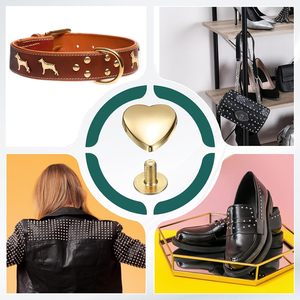 Uxcell Pcs Metal Stud Rivets Mm Heart Shape Decoration Stud Rivet Screw Back Studs For Leather Bags Belt Clothes Shoes <b>Purse</b> Sup - Product Image 6