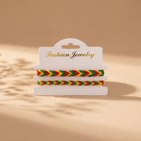 Bracelet Rasta Jamaïcain tressé fait main, réglable, rouge, jaune, vert, en corde tressée, pour homme et femme, cadeau de bijoux