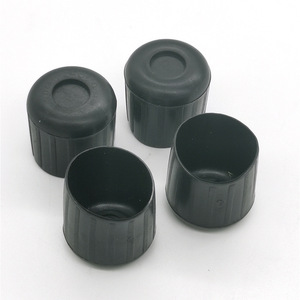 Protège-pieds noirs en tube rond de la série PE Shi Hong pour meubles, bureaux, chaises – Protection d'étanchéité - Product Image 2