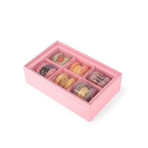 Boîte à macarons, biscuits, pâtisseries, bonbons, avec fenêtre transparente, emballage blanc pour gâteaux et biscuits avec grille, pour aliments - Product Image 1