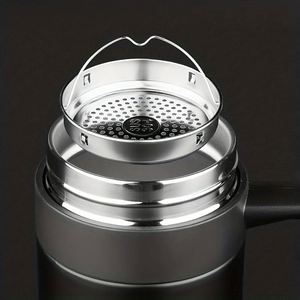 Custom Logo 400ml/40oz Stainless Steel Coffee <b>Mug</b> Double Wall Vacuum <b>Insulated</b> Matte Black <b>With</b> <b>Handle</b> Leakproof for Coffee Tea - Product Image 6