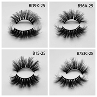 Les vendeurs de cils naturels de volume moelleux en usine de cils à bande complète personnalisent l'emballage des cils 20mm en faux vison