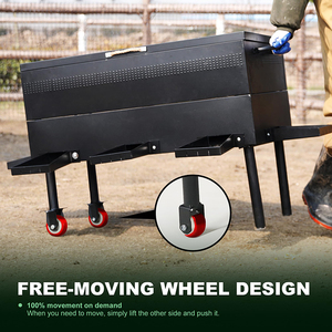 Jh-Mech đứng miễn phí Hươu ăn Thùng xách tay trọng lực Hươu trung chuyển nhiệm vụ nặng nề săn bắn kim loại 55 gallon Hươu trung chuyển - Product Image 5