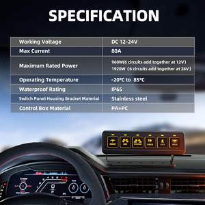 แผงสวิตช์ไร้สาย AUX <span class=keywords><strong>12v</strong></span> 6 ช่อง สวิตช์<span class=keywords><strong>ไฟ</strong></span> <span class=keywords><strong>LED</strong></span> ระบบควบคุม<span class=keywords><strong>วงจร</strong></span> IC อเนกประสงค์ สำหรับรถบรรทุกขนาดใหญ่ รถบัส รถ SUV รถ ATV <span class=keywords><strong>12V</strong></span>-24V - Product Image 6