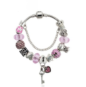 Bracelet diy pour enfants, breloques en forme de cœur, serrure de carte, breloques à bonbons, meilleur cadeau, pièces - Product Image 1