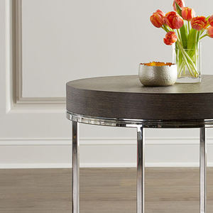 Mesa Auxiliar Pequeña Puruo Plateada y Dorada, Económica, para Sofá, con Marco de Acero Inoxidable y Tapa de Mármol, para Sala de Estar - Product Image 2